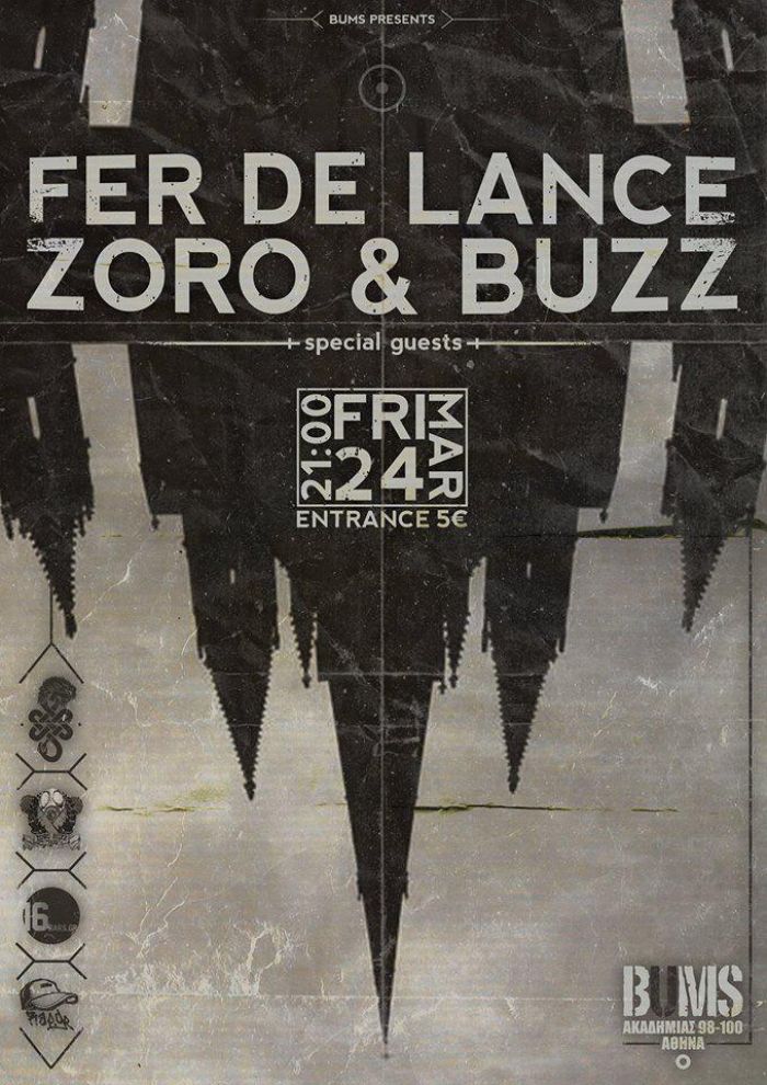 Zoro&Buzz και Fer de Lance live στο BUMS